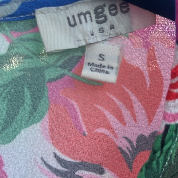 Umgee Mixed Print Crochet Ruffle Dress size Small bohemian summer - Picture 6 of 13